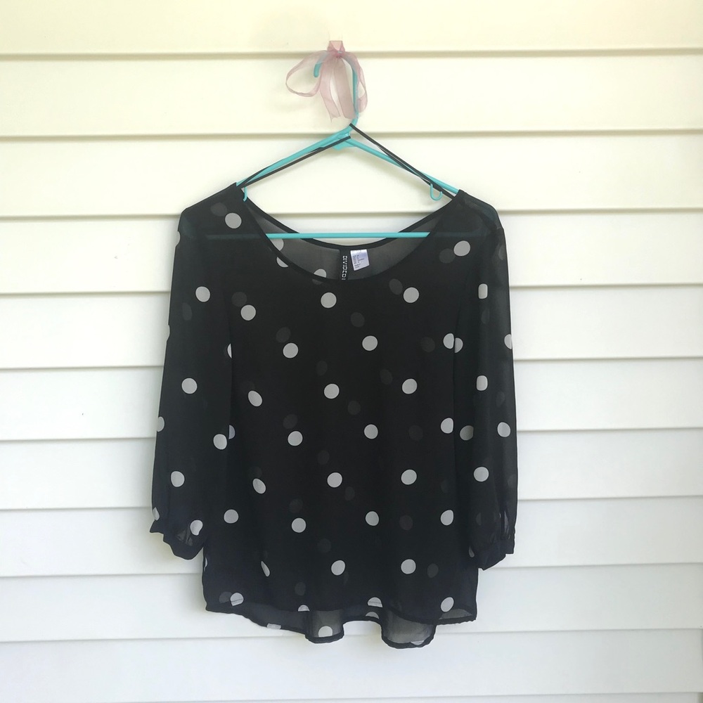 Sheer Polka Dot Blouse